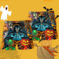 Halloween Skull Pumpkin Scary Beach Shorts Print Detail For Beach Activities And Vacation Wear