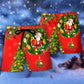 Red Christmas Tree Beach Shorts Pattern Detail For Sunny Outdoor Activities