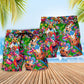 Cow With Flowers Funny Farm Beach Shorts Design Detail For Weekend Getaways And Beach Days