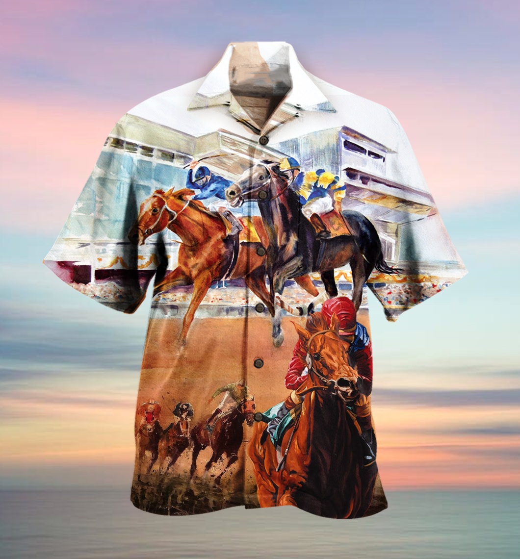 Horse Racing Amazing Hawaiian Shirt For Summer Vacation And Beach Travel