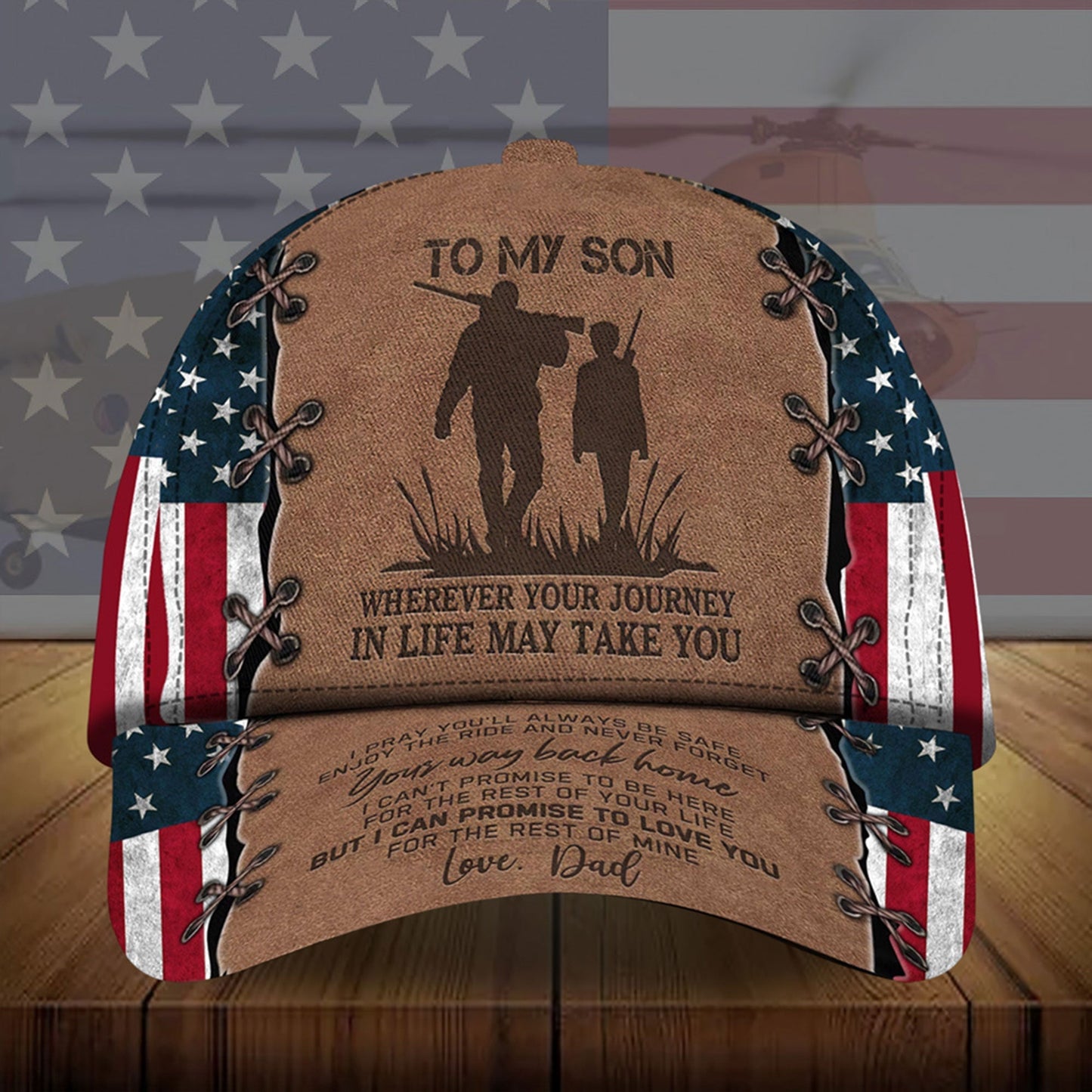 To My Son Hunting Camo Classic Cap For Everyday Wear Vacations And Seasonal Activities