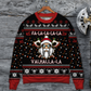 Viking Valhalla White And Red Sweater For Mythic Adventures Casual Wear And Thoughtful Gift Giving