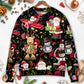 Christmas Joyful Santa Snowman Merry Xmas Sweater For Seasonal Parties Cozy Gatherings And Thoughtful Holiday Gifts