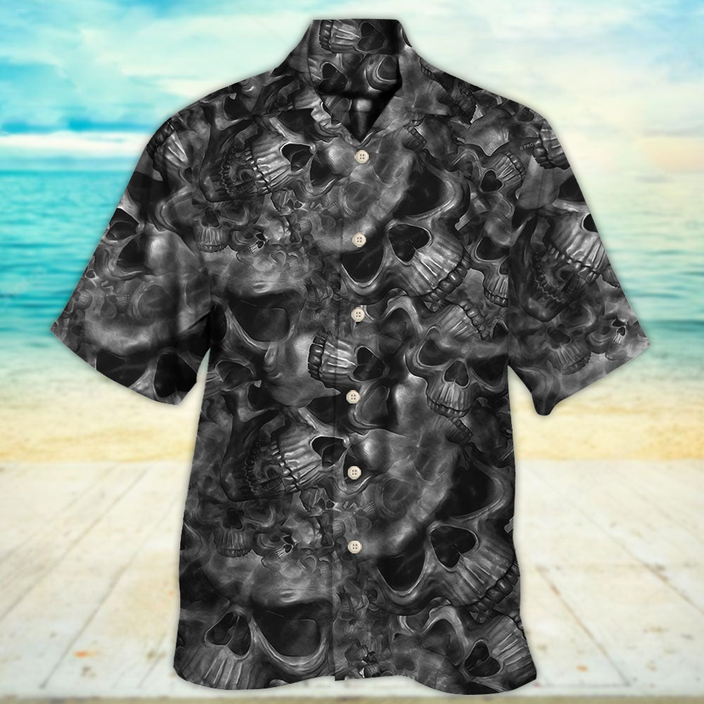Skull Life's True Face Hawaiian Shirt Artwork View For Weekend Travel And Beach Style