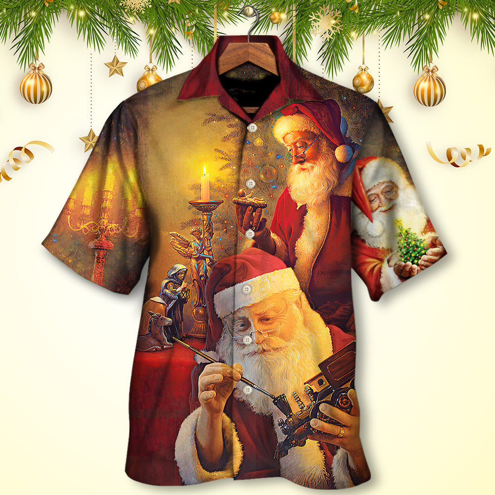 Festive Christmas Spirit Hawaiian Shirt For Summer Events And Casual Outdoor Wear