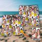 Face Aloha Couple Personalized Photo Beach Shorts For Warm Weather Travel And Everyday Comfort