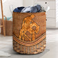 Bachata Dance Rattan Texture Laundry Basket For Room Home Organizer