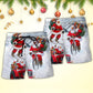 Christmas Santa Fun Holiday Cheer Beach Shorts Artwork Detail For Tropical Travel And Everyday Wear