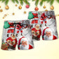 Santa Christmas Beach Shorts Pattern Detail For Coastal Travel And Leisure And Relaxation