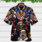 Skull Christmas USA Eagle Flag Skeleton Hawaiian Shirt Pattern View For Lightweight Everyday Style