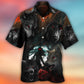 Black Dark Wolf Halloween Forest Hawaiian Shirt For Summer Vacation And Beach Travel