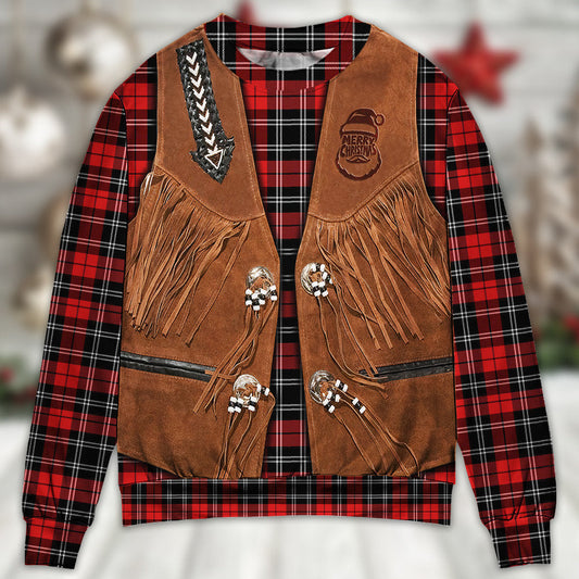 Santa Cowboy Christmas Vintage Sweater For Holiday Parties Family Gatherings And Seasonal Gift Giving