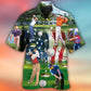 Patriotic American Golf Flag Hawaiian Shirt For Heritage Inspired Events, Beach Travel, And Thoughtful Gifting