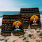 Peace Love Light Empowered Yoga Beach Shorts Pattern Detail For Sunny Outdoor Activities