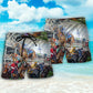 Horse Racing Strong And Brave Beach Shorts Print View For Coastal Escapes And Casual Outings