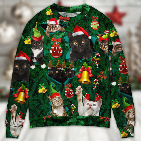 Christmas Cats Meowy Holiday Sweater For Winter Celebrations Family Events And Thoughtful Gifting