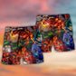 Drum Is My Life Fire Skull Colorful Beach Shorts For Sunny Holidays And Comfortable Daily Styling