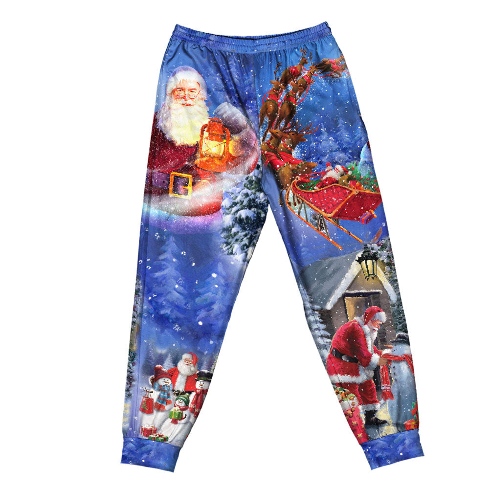 Merry Christmas Santa Holiday Arrival Short Sleeve Pajamas Set For Christmas Mornings And Relaxed Lounging