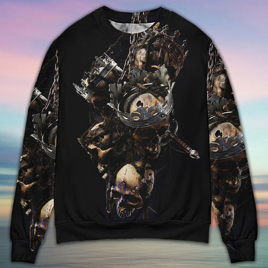 Skull Royal Legend Fantasy Sweater For Halloween Events Weekend Outings And Creative Gift Giving
