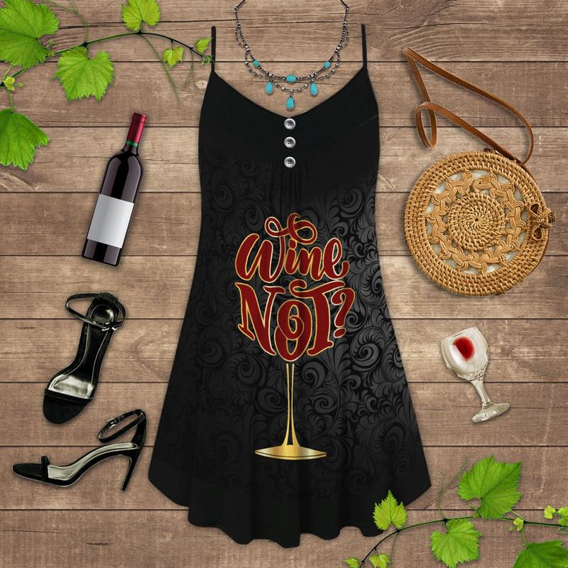 Artistic Wine And V-Neck Sleeveless Cami Dress For Festivals And Relaxed Warm Weather Style