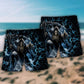 Grumpy Old Man Skull Beach Shorts For Tropical Getaways And Weekend Adventures