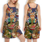 Cat Eating Ramen V-Neck Sleeveless Cami Dress For Outdoor Events And Thoughtful Gifting