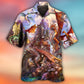 Dragon Fantasy Hawaiian Shirt Artwork Detail For Tropical Trips And Casual Outings
