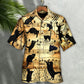 Black Vintage Cat Music Note Hawaiian Shirt Pattern View For Lightweight Everyday Style