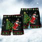 Happy Ugly Cat Christmas Tree Beach Shorts For Coastal Adventures And Relaxed Summer Wear