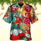 Galaxy Christmas Santa Astronaut Hawaiian Shirt Creative Print View For Casual Outings