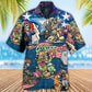 Patriotic Skull Scooter USA Flag Hawaiian Shirt Pattern Detail For Summer Holidays And Outdoor Fun