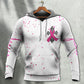 Pink Breast Cancer Awareness Ribbon Message Hoodie For Supportive Everyday Style Seasonal Events And Gifting