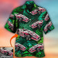 Tropical Floral Car Dirty Track Racing Custom Hawaiian Shirt For Resort Getaways And Comfortable Summer Activities