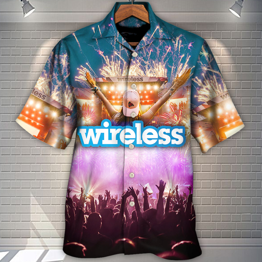 Music Urban Festival Hawaiian Shirt Collar And Front View For Weekend Trips