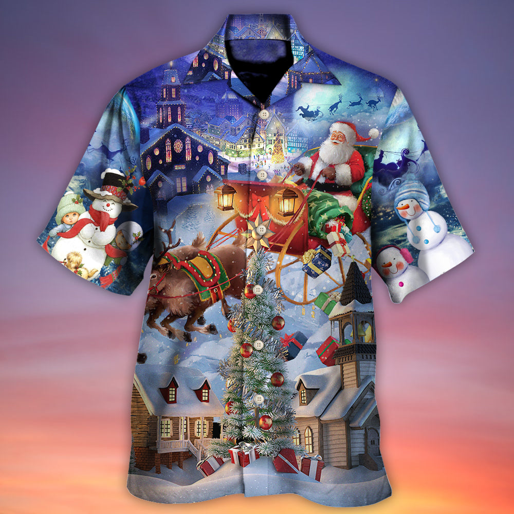 Red Christmas Nosed Reindeer Gift Light Hawaiian Shirt For Beach Parties And Weekend Getaways