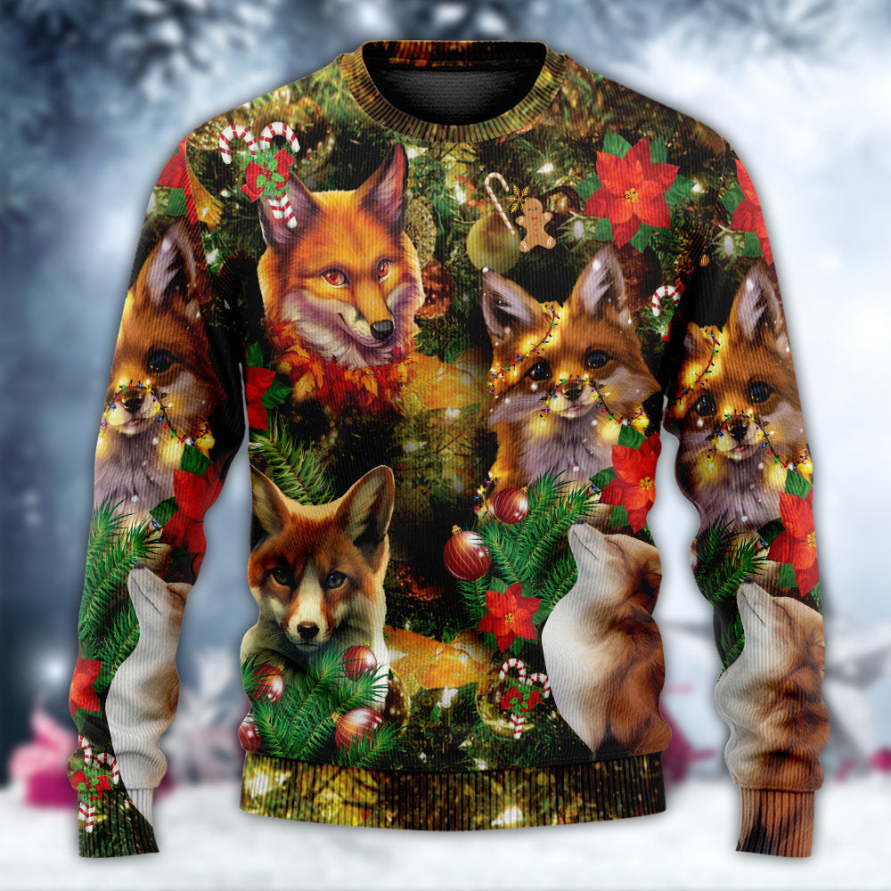 Christmas Foxmas Merry Holiday Sweater For Seasonal Parties Cozy Gatherings And Thoughtful Holiday Gifts