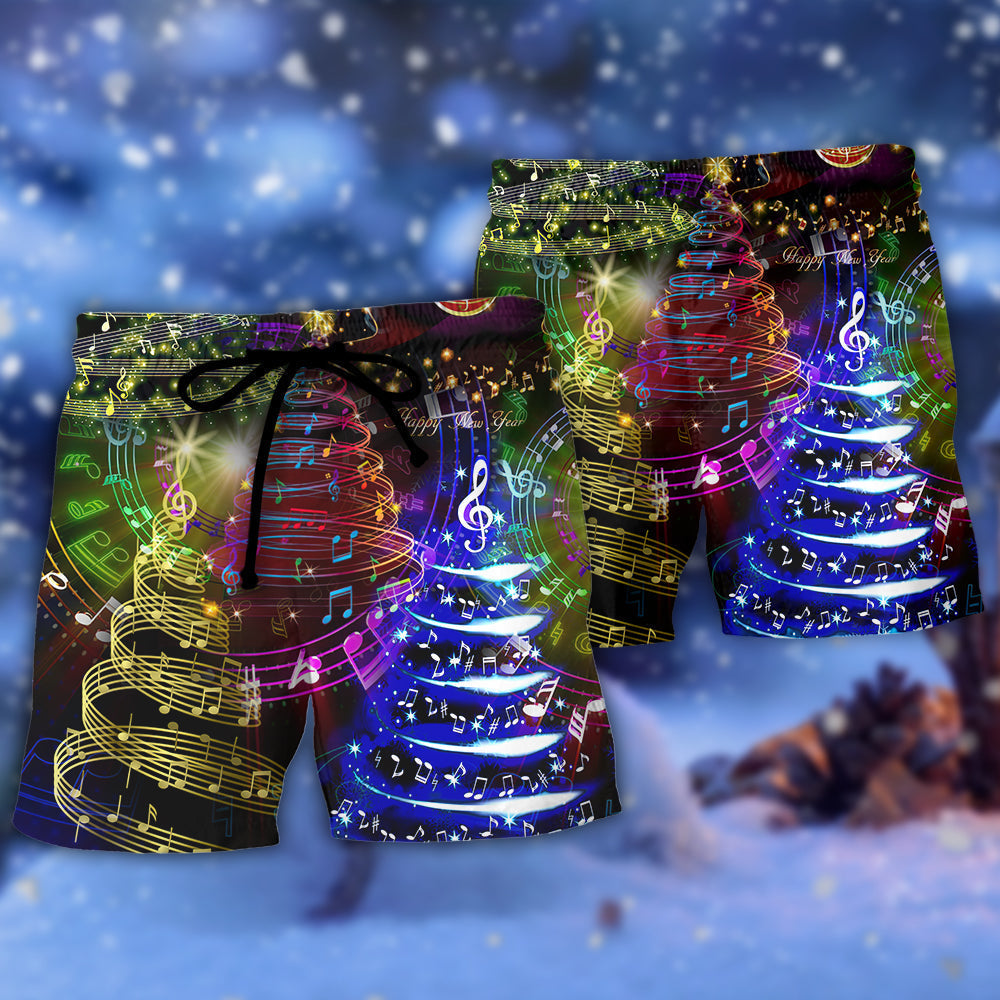 Christmas Tree Happiness Music Beach Shorts For Coastal Adventures And Relaxed Summer Wear