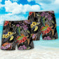 Turtle And Flowers Tropical Nature Beach Shorts For Coastal Adventures And Relaxed Summer Wear