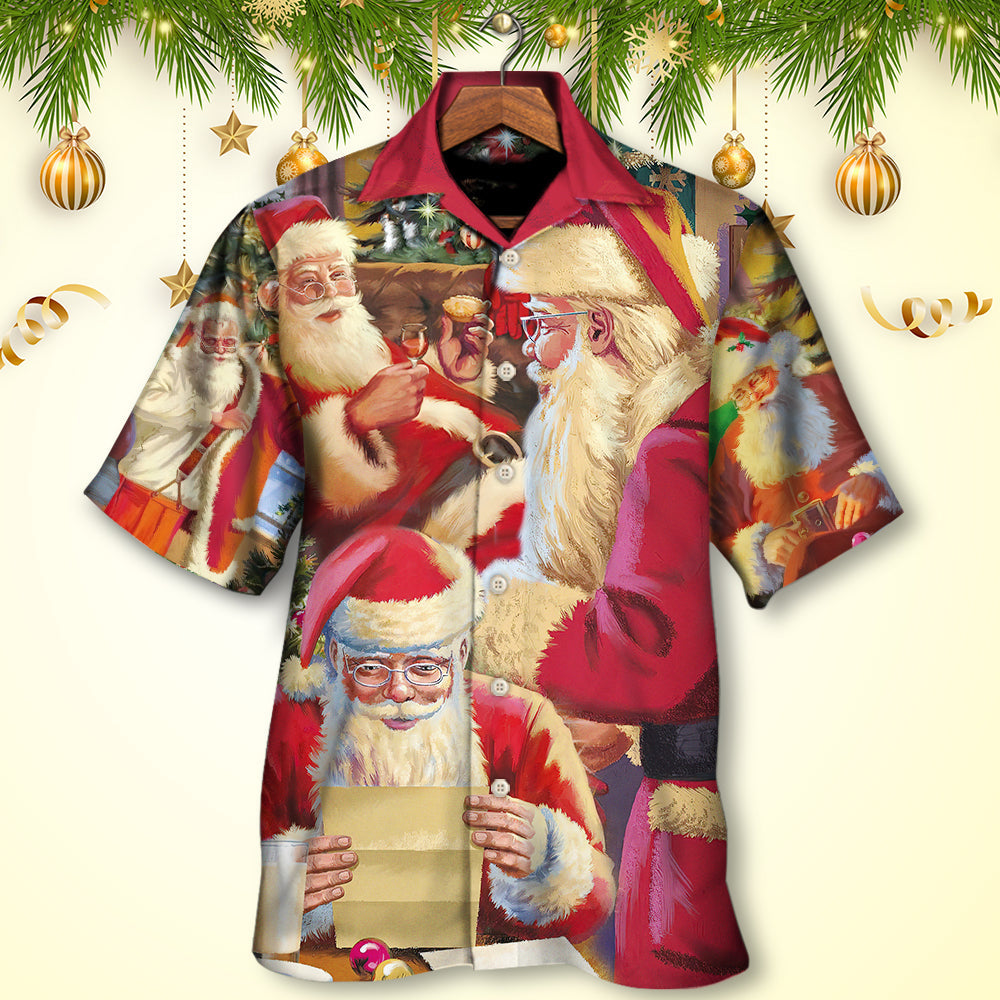 Christmas Santa Story Joyful Hawaiian Shirt For Coastal Adventures And Warm Weather Wear