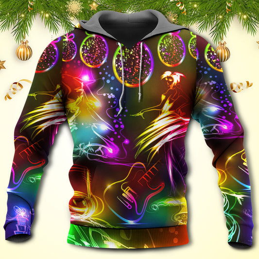 Neon Christmas Dancing Snowman Tree Light Hoodie For Holiday Parties Weekend Outings And Cheerful Gift Giving