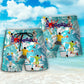 Dodgeball Tropical Beach Shorts Pattern View For Relaxed Vacation Styling
