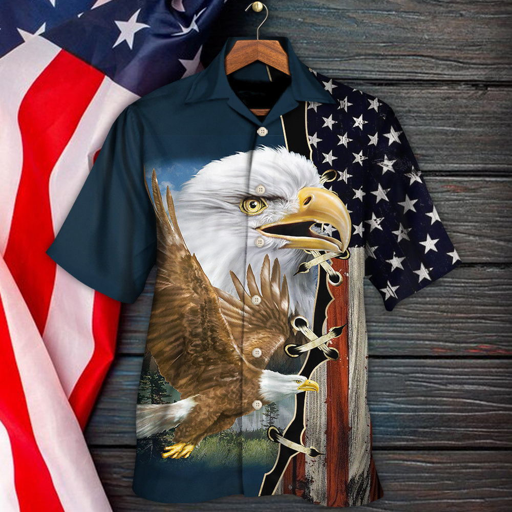 Eagle American Wildlife Faith Hawaiian Shirt Design Detail For Beach Days And Holiday Travel