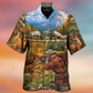 Deer Hunting Outdoor Hawaiian Shirt Artwork Detail For Resort Trips And Outdoor Activities