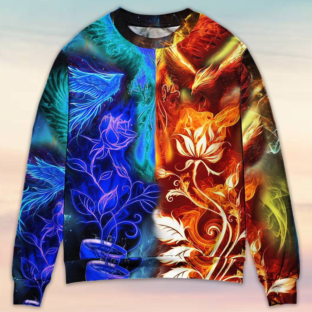 Phoenix Rebirth Fantasy Sweater For Casual Gatherings Holidays And Everyday Comfort
