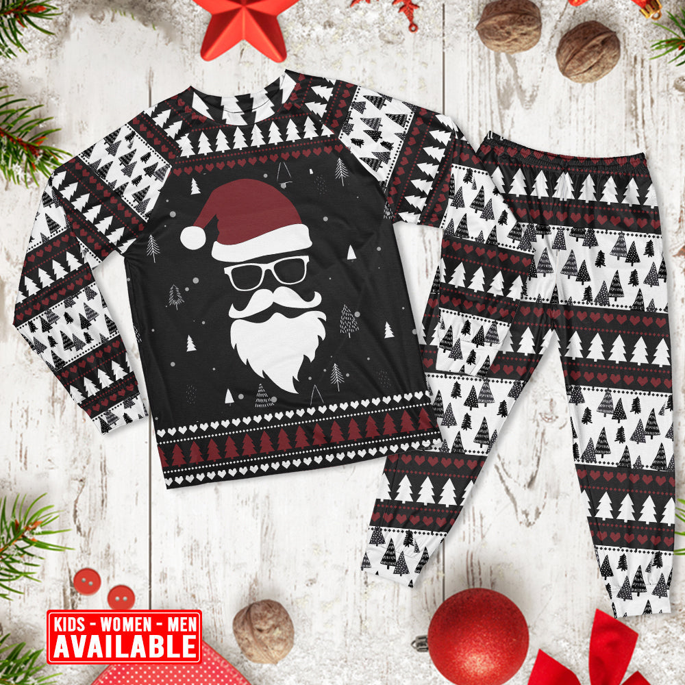 Rooftop Santa Gift Delivery Long Sleeve Pajamas Set For Holiday Bedtime And Cozy Home Wear