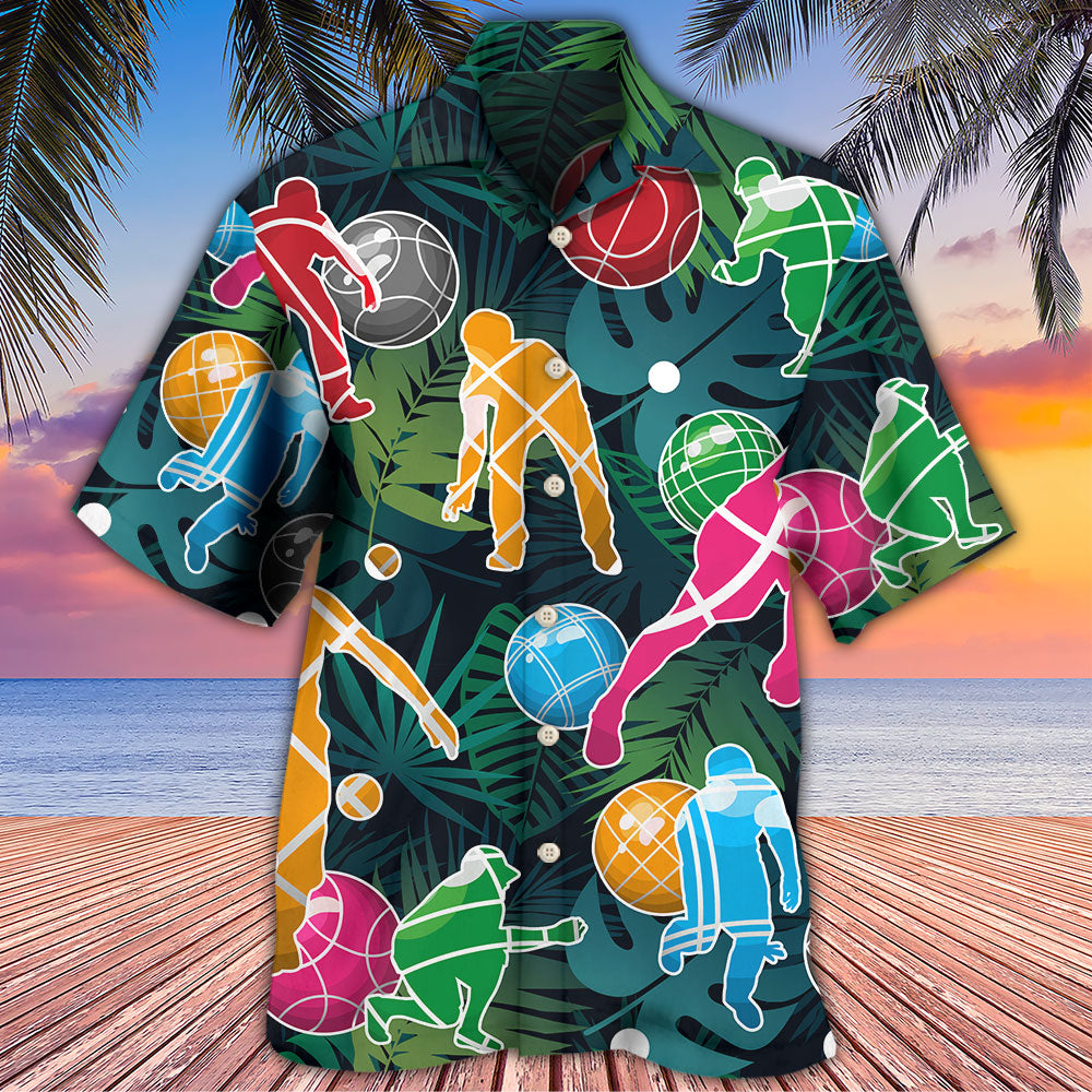 Tropical Colorful Bocce Ball Games Hawaiian Shirt For Coastal Adventures And Warm Weather Wear