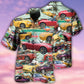 Tropical Car Summer Island Hawaiian Shirt Artwork Detail For Resort Trips And Outdoor Activities