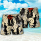 Samurai Mountain Sketch Beach Shorts Pattern Detail For Leisure Travel And Comfortable Daily Wear