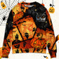Halloween Owl Pumpkin Night Sweater For Art Lovers Holidays Parties And Comfortable Wear