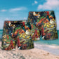 Retro Chicken Lover Vintage Background Beach Shorts Artwork View For Seaside Trips And Casual Style